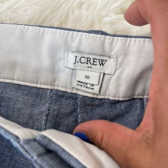 J. Crew Women's Blue Shorts Size 10 - Picture 3 of 9